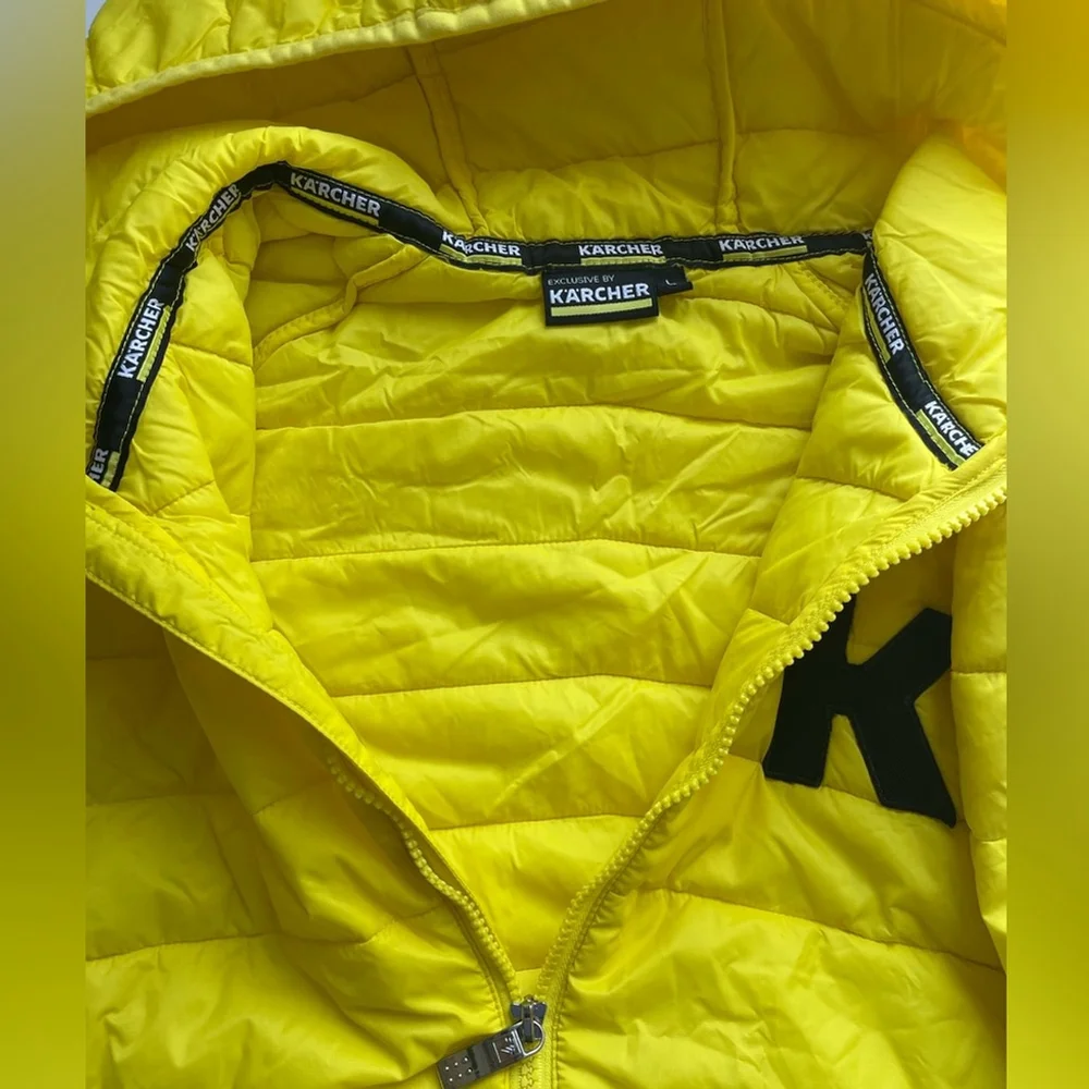 Kärcher Yellow Utility Puffer Jacket Workwear Gorpcore Streetwear Carhartt Style